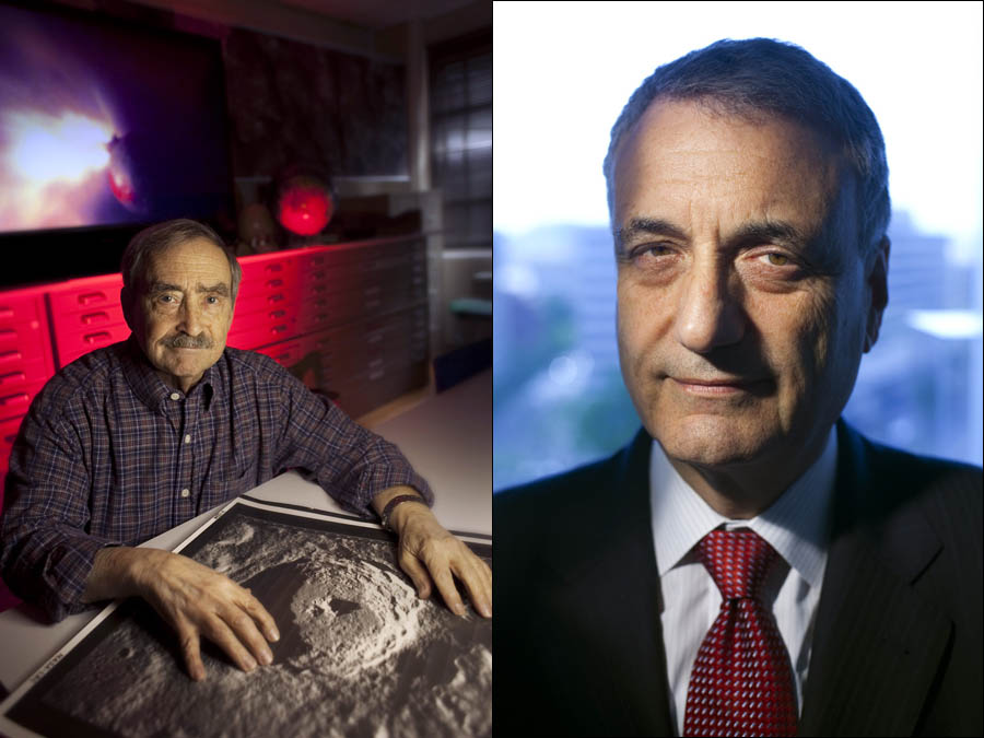 Retrato de un director de orquesta en una vieja fábrica de lona para velas